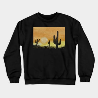 Dessert Sunset & Cacti Crewneck Sweatshirt